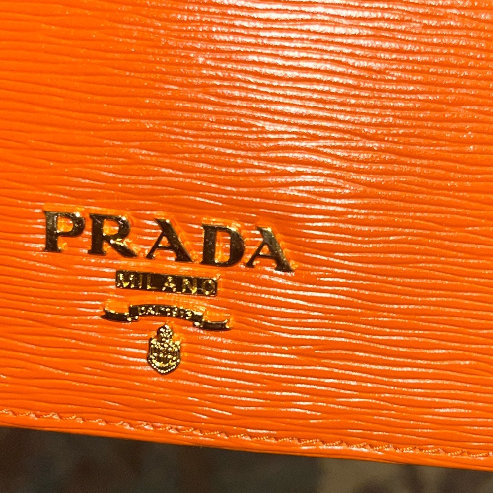 Prada Safiano wristlet wallet